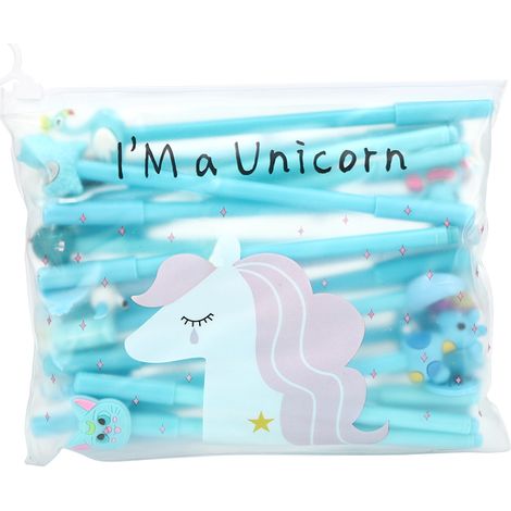 Lot de 20 stylos gel mignons à motifs dessin animé pour étudiants, écriture fluide, fournitures scolaires cadeau (1/5)