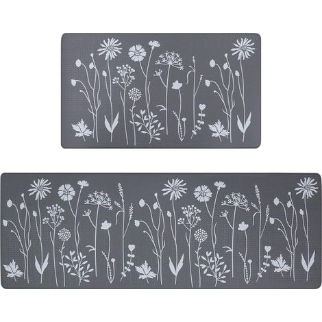 Tapis de Passage Paillasson Antidérapant Interieur Lavable et Tapis Entrée Lot de 2 120x50CM et 80x50CM (1/4)