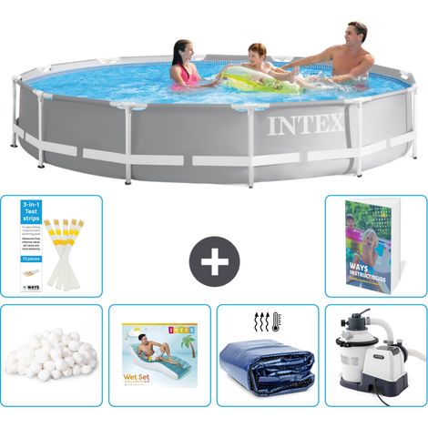 Prism Frame Pool Rund - 366x76 cm - 7-teilig S5
