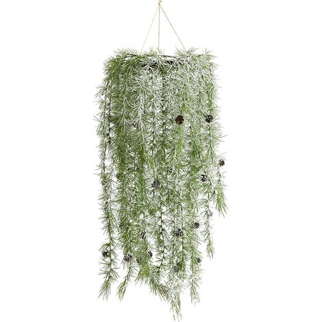 Plante Suspendue Artificielle - Fougère Synthétique UV Résistant - Décoration Extérieure Jardin Terrasse Porche - 70 x 28 x 28 cm - 1 Pièce (1/5)