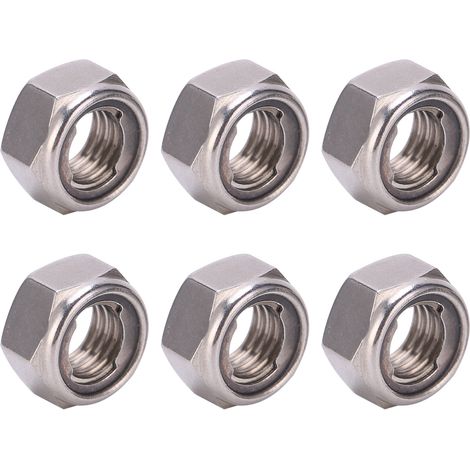 Écrous hexagonaux autobloquants M8 x20 pièces, kit de fixation inox 304, boulons et vis de montage robustes. (1/5)