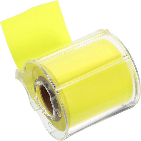 Ruban adhésif décoratif pour notes portables, rouleau de notes multifonction, fournitures de bureau-7.50X6.00X5.50CM-Yellow