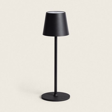 Lampada da Tavolo LED 3W Portatile in Metallo con Batteria Ricaricabile USB Anisa  Nero