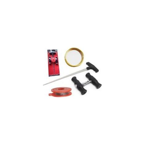Kit de réparation de pare-brise. fil de coupe pour pare-brise avec poignées pour voiture. kit d'outils universel 5 pièces pour pare-brise (1/4)