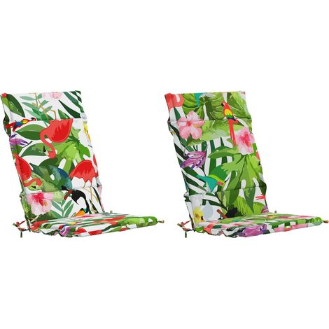 Cojín para silla de respaldo alto GEMERT 2 uds. 100% Poliéster vidaXL