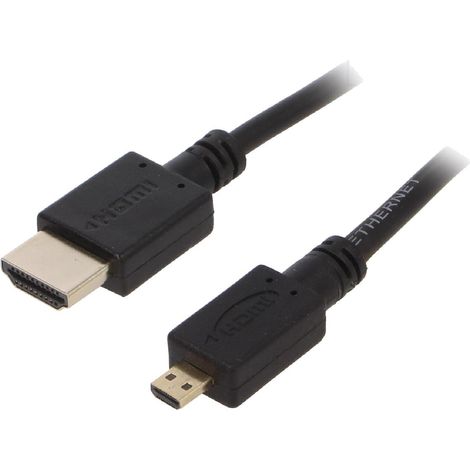 Cable HDMI 2.0 male micro HDMI male 1.8m noir