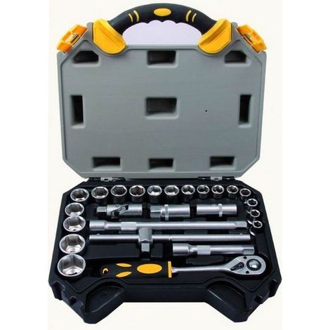 Vigor Cassetta Chiavi Bussola Crv 1-2 Esagonali Pezzi 25