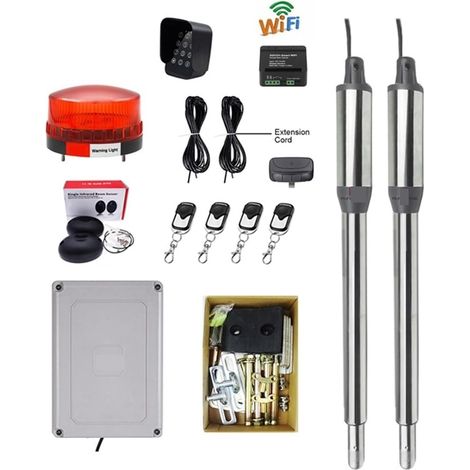 Kit d'ouvre-portes automatiques Dispositif d'ouverture de porte automatique Kits multifonctionnels d'opérateur d'ouvre-porte battante en acier inoxydable avec accessoires en option pour accessoires de (1/5)