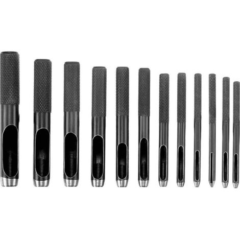 Outil de Poinçonnage de Trous Creux en Cuir Rond en Acier pour Bracelet de Ceinture, Bracelet de Montre, Plastique, Bois, Perforateur de Bricolage (1/5)