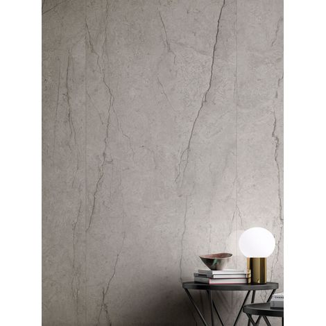 Grès cérame - BOUTIQUE - Silver - Poli - 120x7x1cm  - Plinthe (1/2)