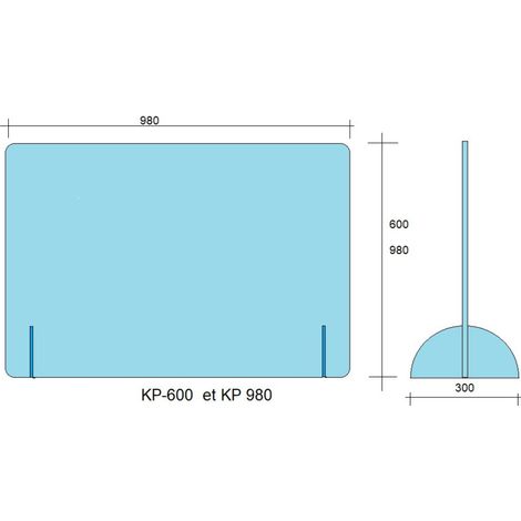 Vitre de protection PVC standard 980 x 600 - HERACLES - KP-600
