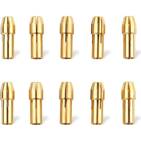 10Pcs 4.8MM Drill Chuck,Mandrin de Serrage en Laiton Tige Mandrins de Précision en Laiton Mini Collet Mandrin Mandrin Serrage à Pince 0.5mm/0.8mm/1.0mm/1.2mm/1.5mm/1.8mm/2.0mm/2.4mm/3.0mm/3.2mm-DOU