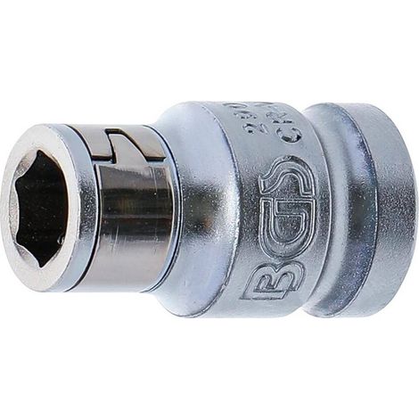 Adaptateur avec Bille de Retenue 12,5 mm (1/2) - Six Pans Intérieurs 10 mm (3/8) - Fixation Sécurisée et Pratique - D-Work (1/5)