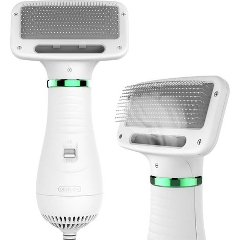 Séchoir pour animaux 2 en 1 avec température réglable et brosse douce pour chiens et chats (1/5)