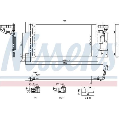 Condenseur, climatisation NISSENS 940978 HYUNDAI 97606J7300