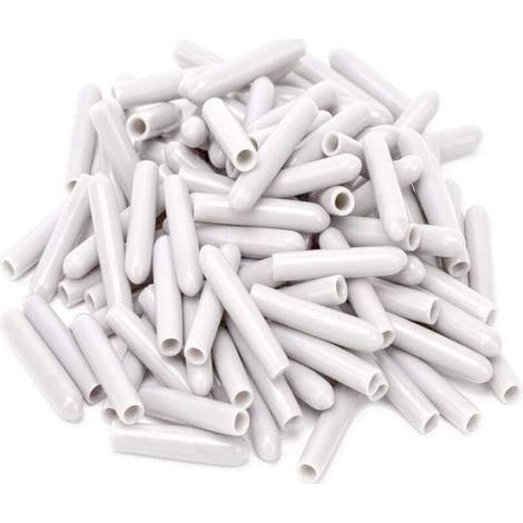 120 Pièces Capuchons Pour Lave-Vaisselle, Diamètre intérieur 3MM PVC Housse De Protection, Panier à Vaisselle,325mm (Blanc) (1/4)