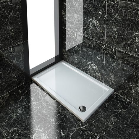 ELEGANT Tray for Shower Enclosure Cubicle + Waste Trap Rectangular 1200 x 760 x 40 mm