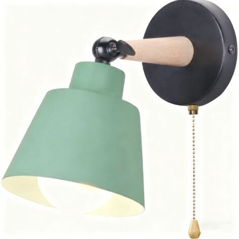 royaluxe- Applique Murale Moderne Applique Murale Rétro Minimaliste Lampe Murale D'Intérieur Nordique E27 Vert (1/5)