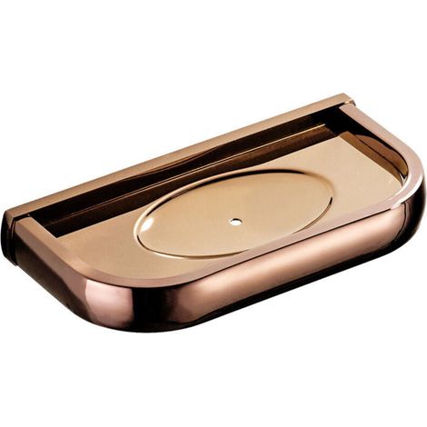 Porte-savon mural en laiton, porte-savon de salle de bain, accessoires de douche (or rose) (1/5)