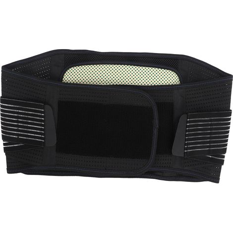 Ceinture de soutien lombaire confortable en maille extensible avec plaque d'acier, double compression et coussinet chauffant XL (1/5)