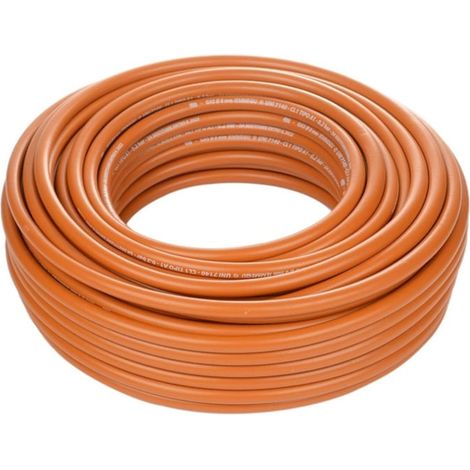 Rouleau de tuyau à gaz 30 m 8 x 10 mm orange, résistant à la pression, flexible, pour cuisinières à gaz et installations GPL, SP-22 (1/4)