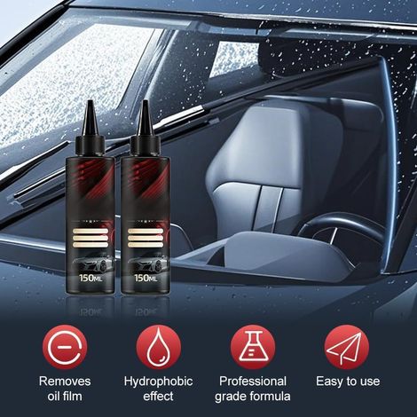 Nettoyant Intensif pour Vitres de Voiture 2026 - Élimine le Film Gras et la Poussière du Pare-brise, Nettoyant Spécial Vitres et Miroirs Idéal Contre la Poussière et la Plui (1PCS) (1/5)