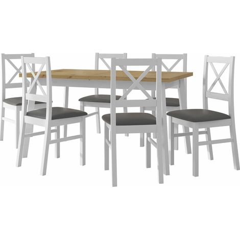 Conjunto de comedor Victorville 297 , 75x80x140cm, Diámetro: 0, Número de asientos: 6, Estilo: Contemporary