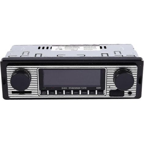 Autoradio rétro Bluetooth avec lecteur MP3 stéréo, port USB et entrée auxiliaire, audio classique pour voiture (1/5)