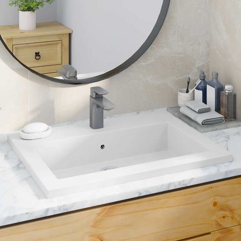 Vasque en granit blanc 600×450×120 mm