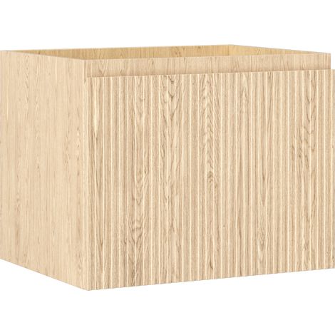 Mexen Rivel Badezimmerschrank für Waschbecken 60 cm, 1 Schublade, geriffelt, Eiche - 91A20-06047-1-BF81 (1/5)