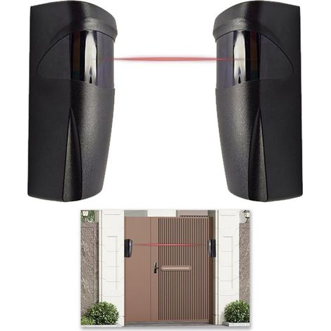 Photocellule infrarouge universelle 12V/24V AC/DC – Capteur extérieur pour portail automatique – Installation murale orientable 135° – IP55
