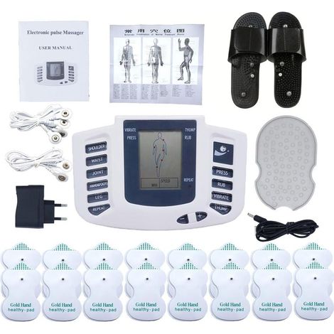 Electrostimulateur musculaire complet pour le corps entier - 16 pads - Appareil de physiothérapie méridienne numérique (1/5)