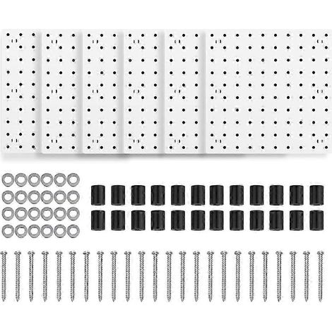 Panneau perforé mural à 6 pièces, panneau de rangement perforé blanc, compatible avec Craft Roo Edition 0716. (1/5)