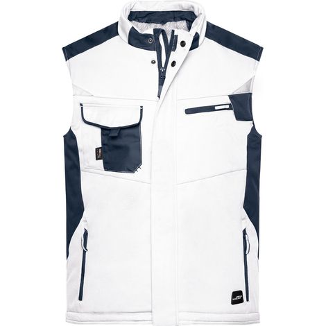 James & Nicholson Professionelle Softshellweste mit Innenfutter JN825 Gr. 2XL white/carbon (1/4)