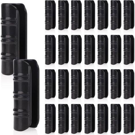 30 PCS Jardin Bâtiments Tube Clip, Clips en Plastique pour Serre Film Clip Tube Serrage Connecteur Kit, pour Serre Bannière Cadre Abris Noir 25mm (1/4)
