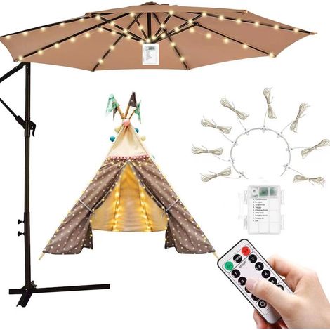 Sonnenschirmbeleuchtung, Gartenschirm-Lichterkette, LED-Sonnenschirm-Lichterkette, Sonnenschirmbeleuchtung