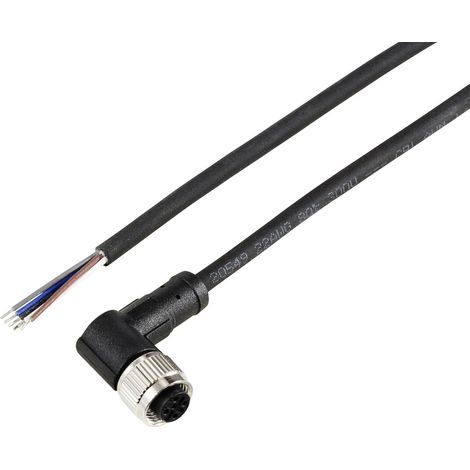TRU COMPONENTS TC-12833164 Sensor-/Aktor-Anschlussleitung M12 Kupplung, gewinkelt 10 m Polzahl Senso