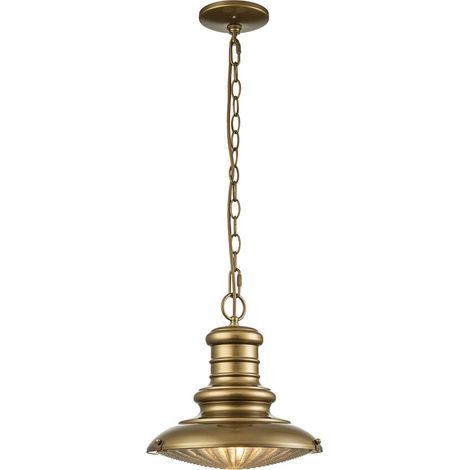 Lampe d'extérieur suspension plafonnier laiton verre H 27,6 cm (1/5)