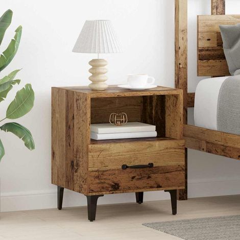 Nachttisch 2 pcs Altholz 40 x 35 x 47,5 cm Holzwerkstoff