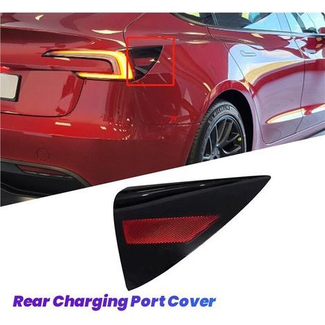 2X Couvercle de Port de Charge Arrière de Voiture pour Model 3 Highland 2024 Garniture de Réflecteur de Panneau de Quart de Panneau 1715105-00-B (1/2)