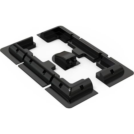 Lot de 7 supports de panneau solaire - Supports latéraux en ABS - Sans perçage - Largement utilisé sur les camping-cars, bateaux, toits plats, camping et caravanes (1/5)