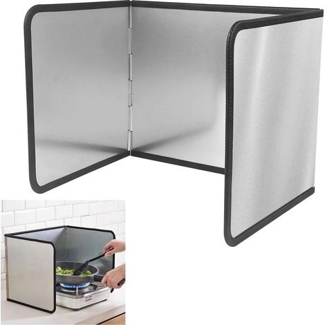 Plaque Anti Projection Cuisine - 1 Unité - Acier Galvanisé - Pliable 3 Ctés - Pour Cuisson Et évier - 39x29x30cm (1/5)