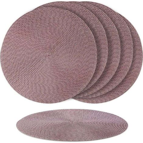 Sets de Table Protection Imperméable en Liège Marron Antidérapants