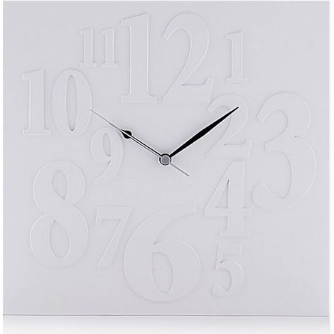 Moderne Wanduhr aus MDF Kairo - Weiß