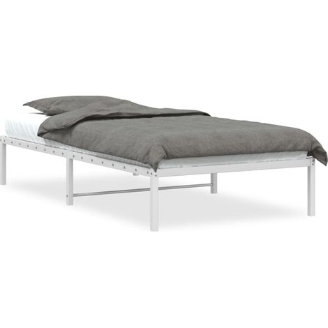 Maison Exclusive - Bettgestell Metall Weiß 100x190 cm