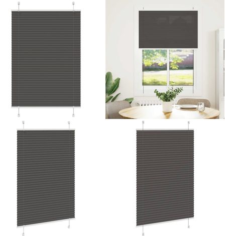 vidaXL Plissee Schwarz 85x150 cm Stoffbreite 84,4 cm Polyester (1/5)