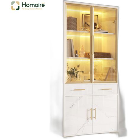 Flur- Garderobenschrank weiß aus MDF 75 x 38 x 170 cm HOMAIRE (1/5)