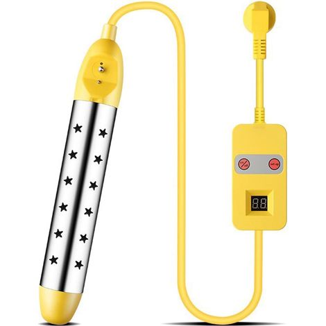 Chauffe-Eau a Immersion 2500W, Chauffe-Piscine avec Affichage de Température LED et Contrôleur de Température, Thermoplongeur Electrique Portable en Acier Inoxydable pour Piscine, Seau, Baignoire (1/5)