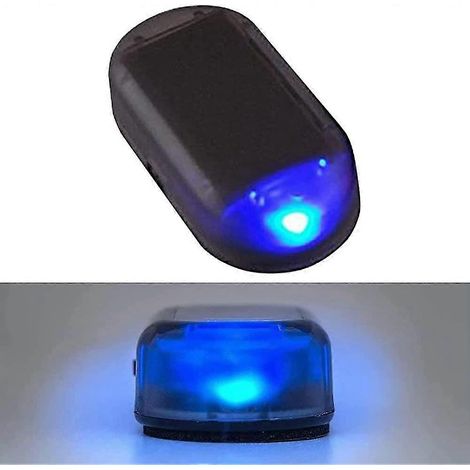 Nueva luz de alarma LED para coche, alarma solar para coche (azul) (1/5)