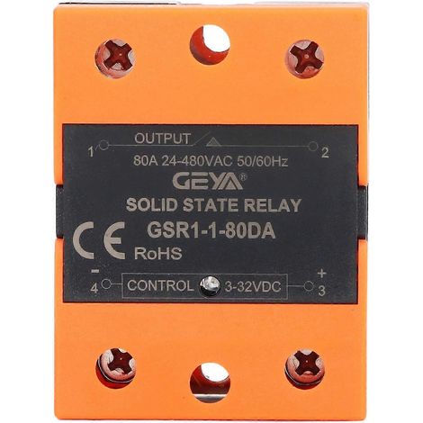 Halbleiterrelais (SSR), Eingang: DC 3–32 V, Ausgang: AC 24–480 V, für den Heimgebrauch
